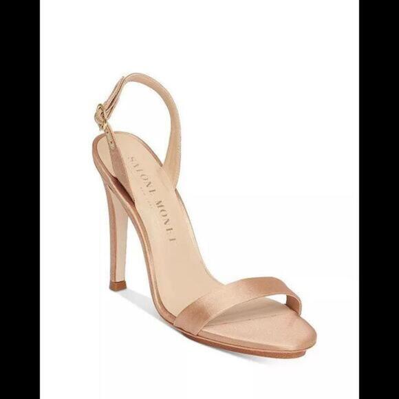 Salone Monet Womens Sable Satin Slingback Heels 9 US - Picture 1 of 1